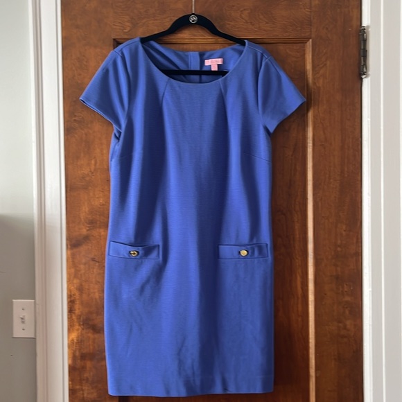 LILLY PULITZER Layton Shift Dress Style #82420 Women's Size XL in Iris Blue - Picture 3 of 5